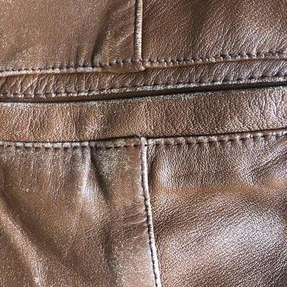 Vintage Leather 80s Vest Made in Italy Large - Picture 11 of 11